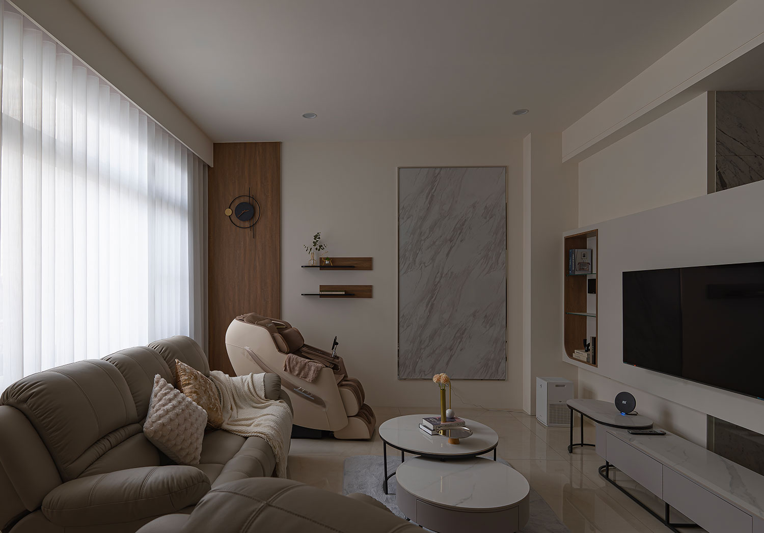 安厝室內設計_留白見質 光影共生 織就柔軟溫馨的都會棲居照片1